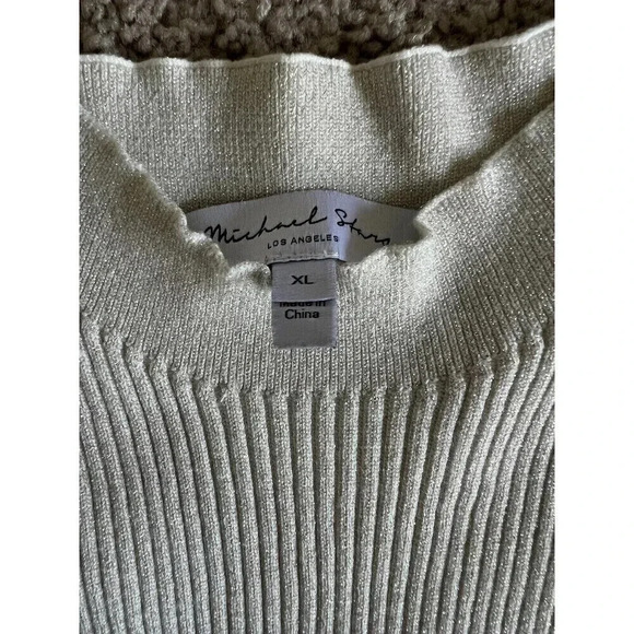 Michael Stars Woman’s glitter ribbed‎ knit tank Size XL - Picture 2 of 3